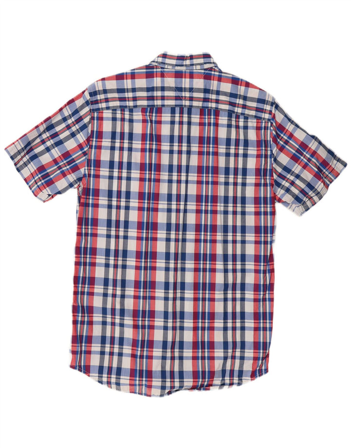 TOMMY HILFIGER Camisa de manga corta New York Fit para hombre Medium Blue Check