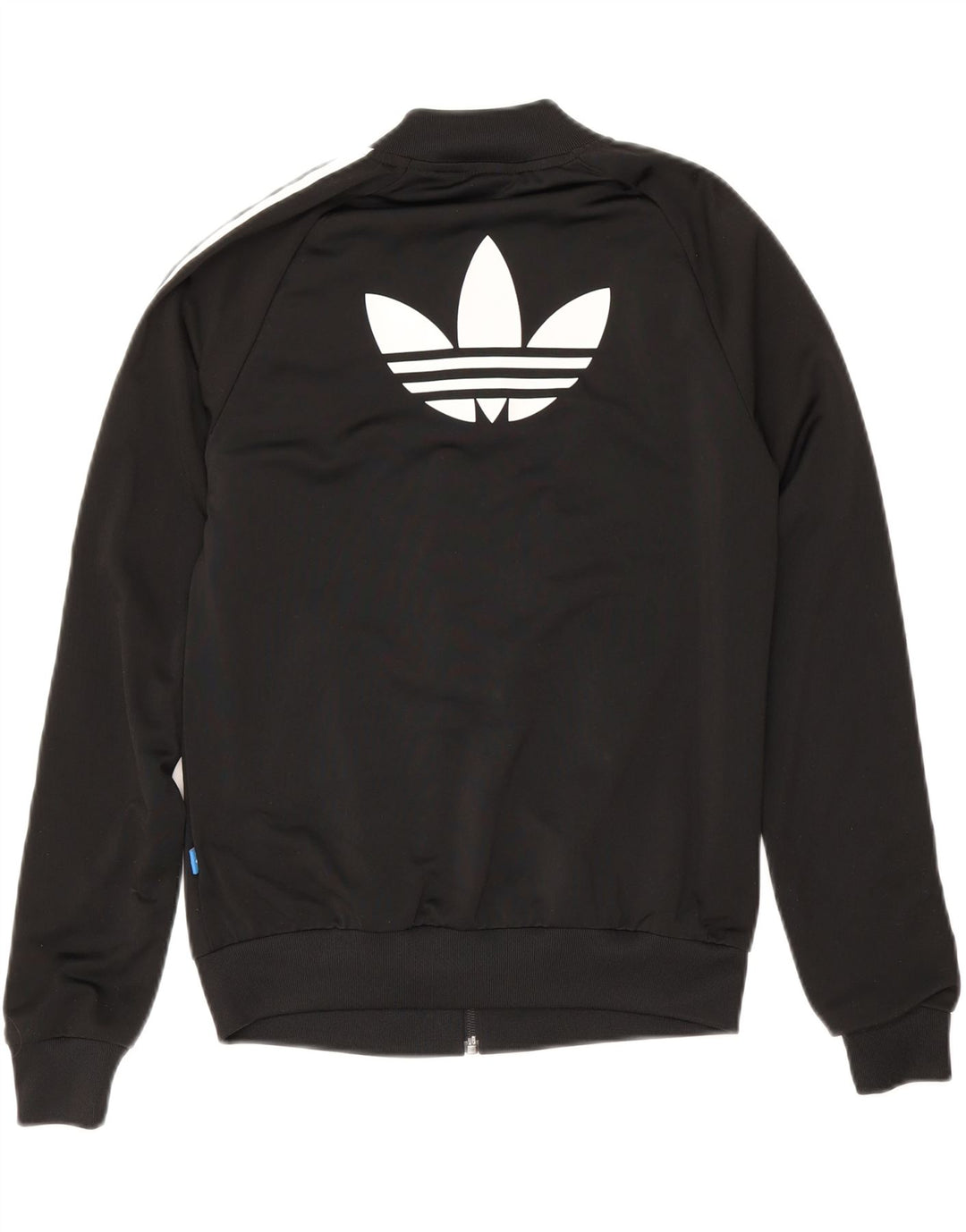Adidas - Chaqueta de chándal gráfica para mujer, talla 6, XS, poliéster negro