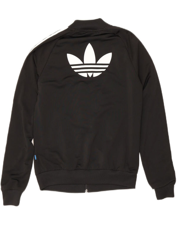 Adidas - Chaqueta de chándal gráfica para mujer, talla 6, XS, poliéster negro