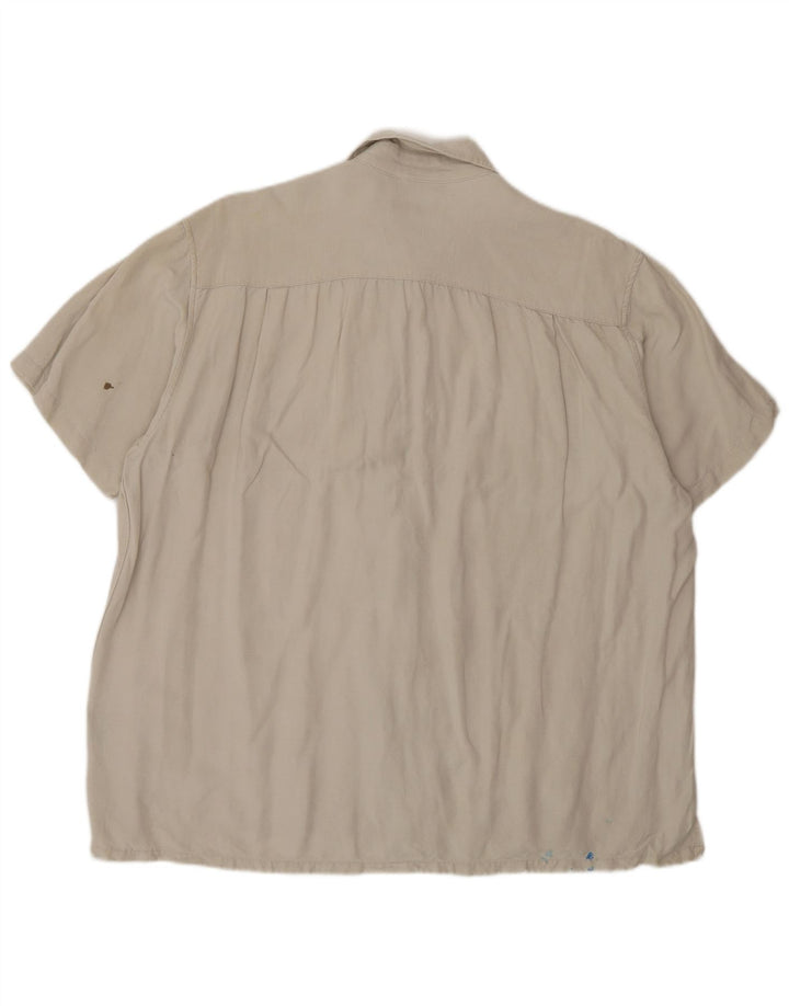 Nautica Camisa Manga Corta Hombre Lino Gris Grande