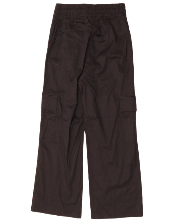 ADIDAS Pantalones cargo de cintura alta para mujer UK 8/10 Small W25 L28 Negro