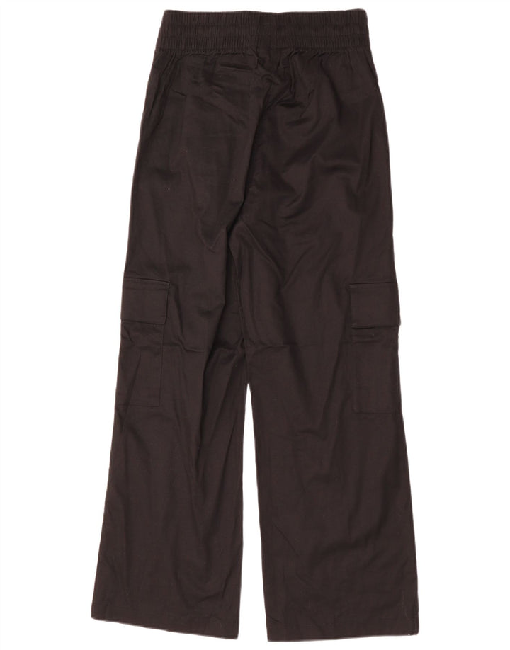 ADIDAS Pantalones cargo de cintura alta para mujer UK 8/10 Small W25 L28 Negro