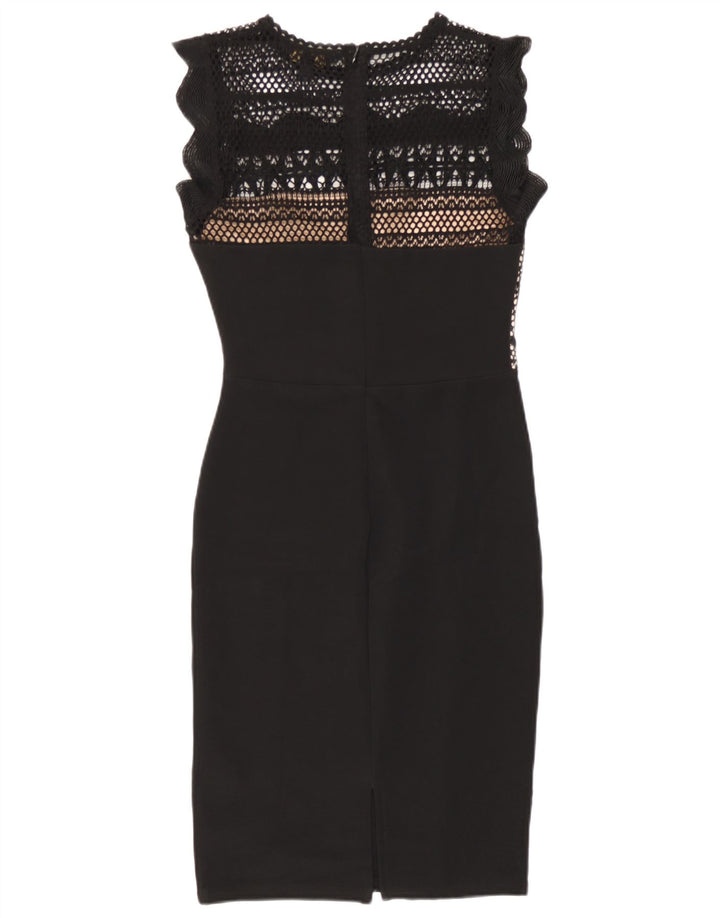 Lipsy Vestido tubo sin mangas para mujer UK 8 Small Poliéster negro