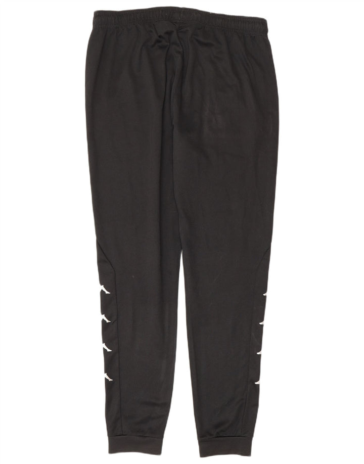 Kappa Hombre Pantalones De Chándal Gráfico Joggers XL Poliéster Negro