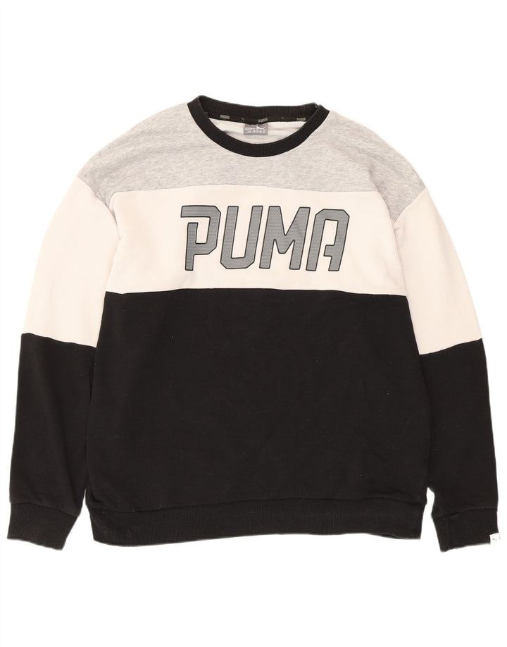 PUMA Sudadera con gráfico para mujer, talla 44, talla grande, color negro