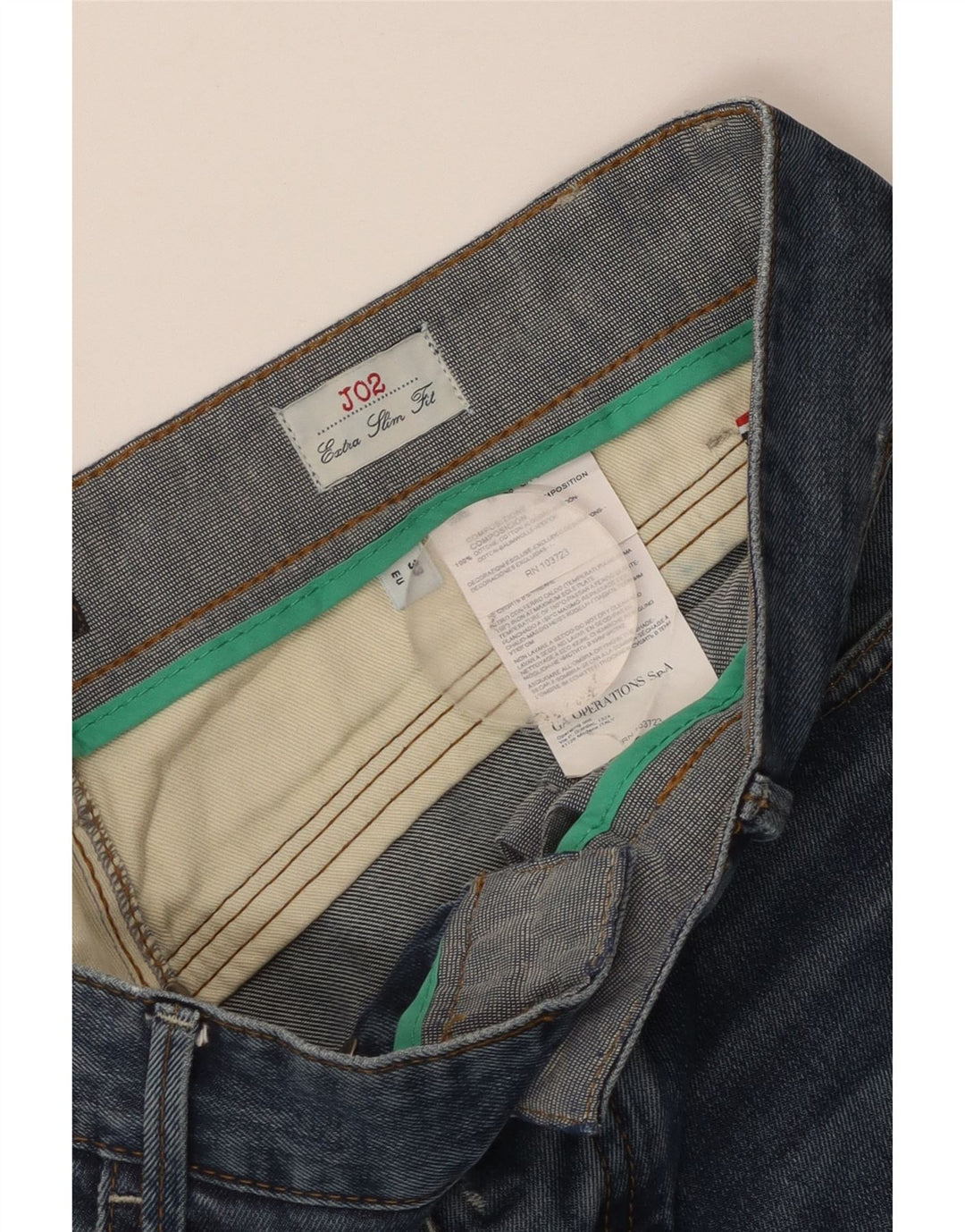 Armani Jeans ajustados desgastados para hombre W33 L33 Algodón azul