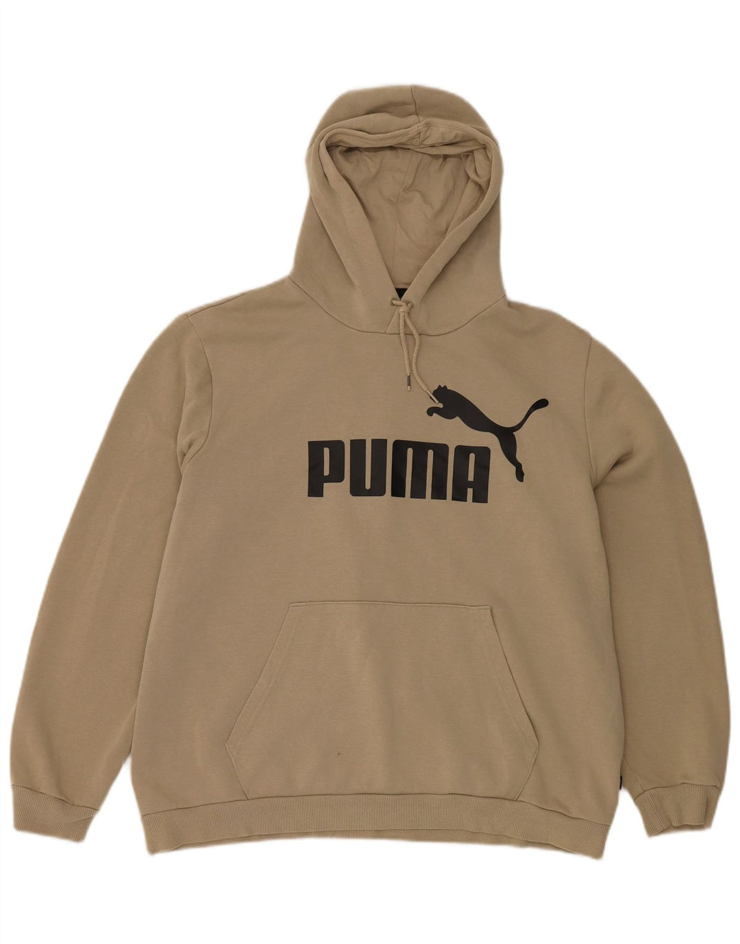 PUMA Sudadera con capucha gráfica para hombre XL Algodón beige