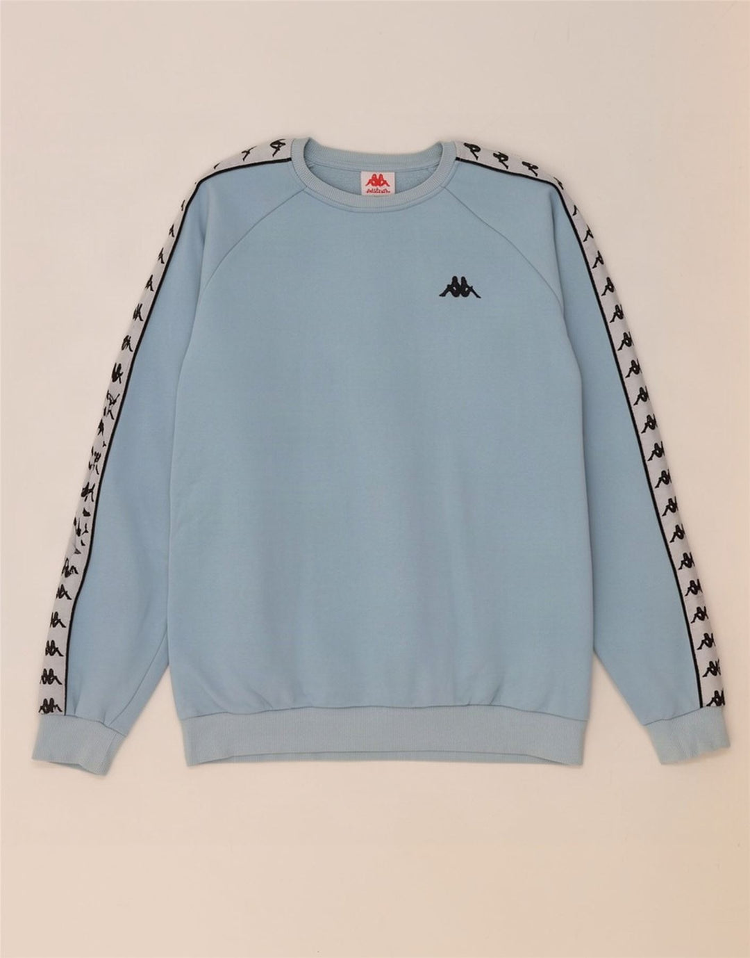 Kappa Hombre Sudadera Gráfica Jumper Large Azul Colorblock Algodón
