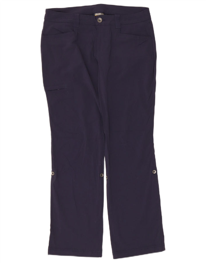 Eddie Bauer Pantalones cargo rectos para mujer US 8 Medium W32 L28 Azul marino