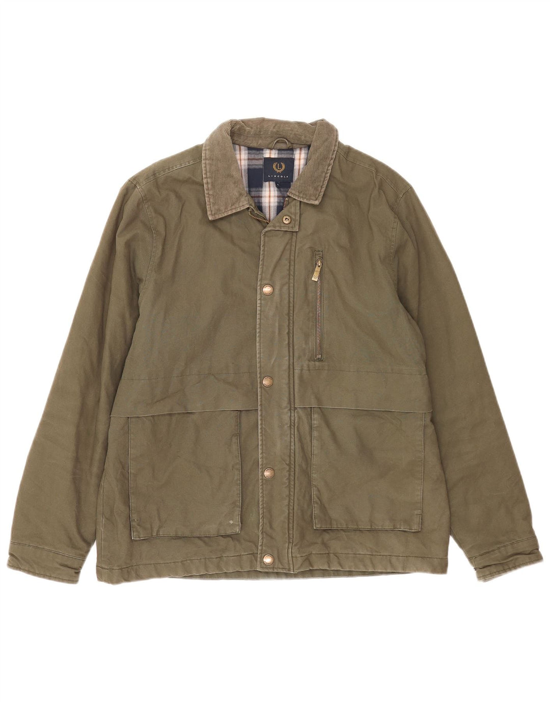 Lincoln Chaqueta utilitaria para hombre Reino Unido 40 Grande Algodón caqui