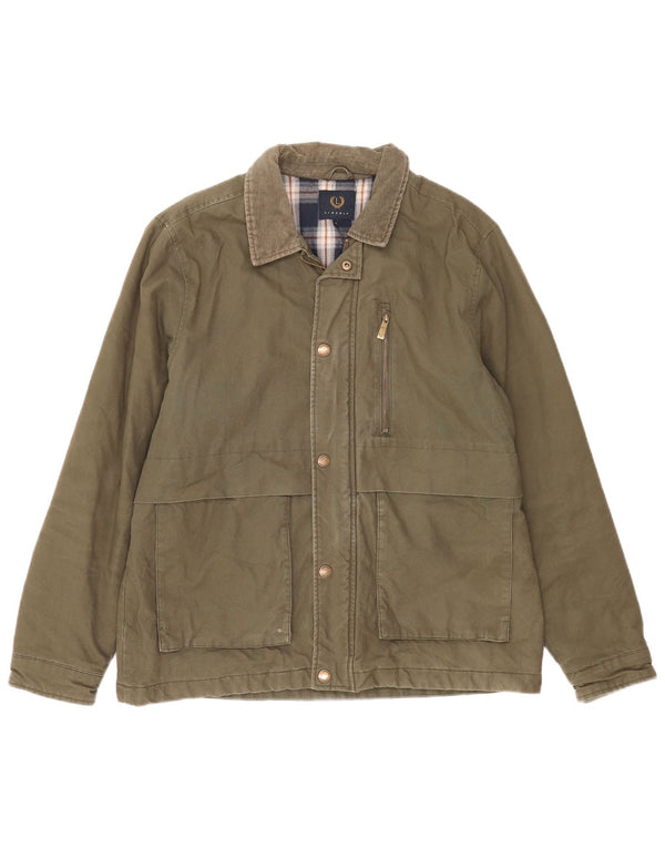 Lincoln Chaqueta utilitaria para hombre Reino Unido 40 Grande Algodón caqui