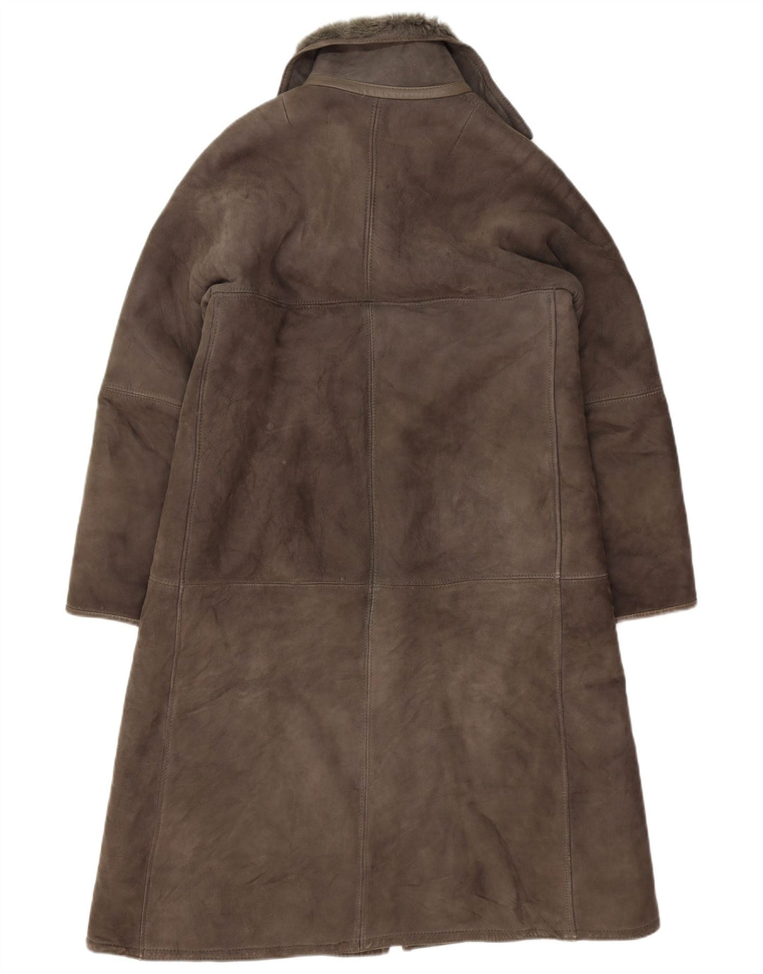 Vintage mujer shearling abrigo IT 42 gris medio shearling