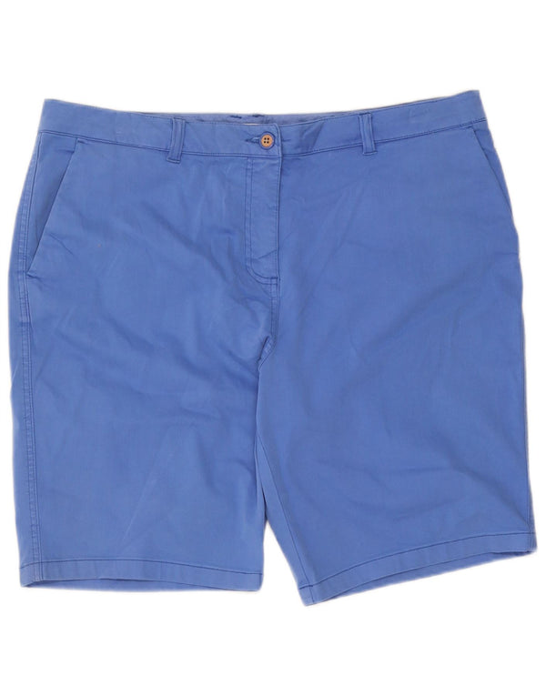 Joules Pantalones cortos chinos de cintura alta para mujer UK 18 XL W38 Algodón azul