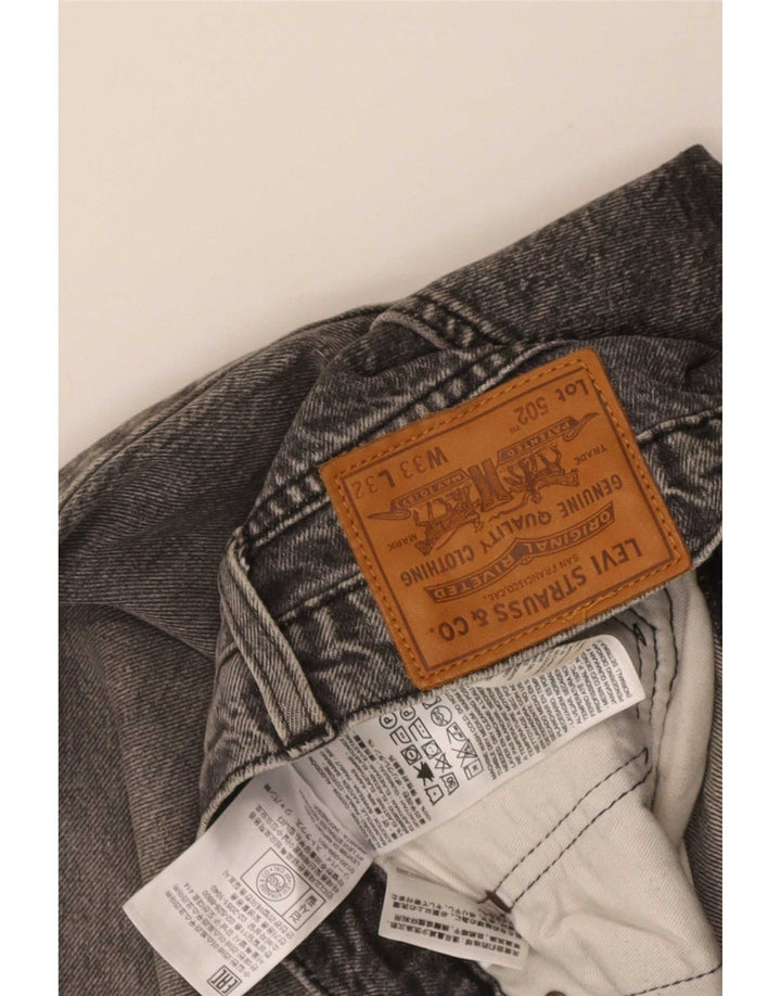 Vaqueros Levi's 502 Tapered para hombre W33 L32 Algodón gris