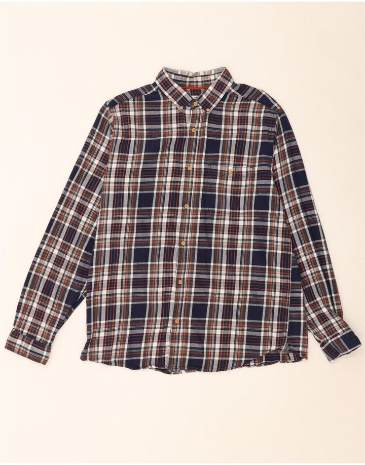 Max&Co. Camisa De Franela Para Hombre Algodón A Cuadros Azul Marino Grande