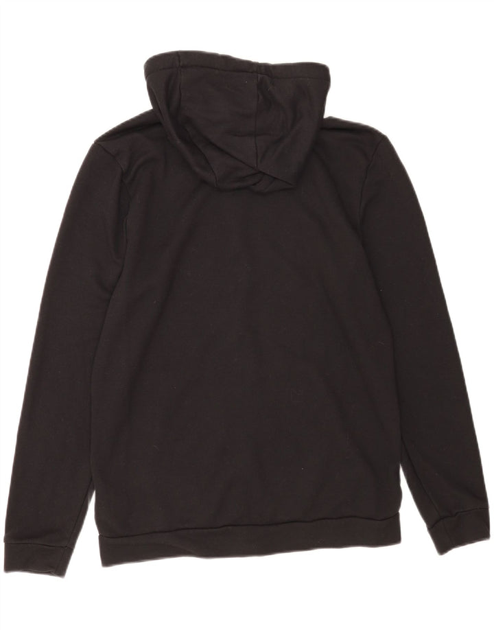 Nike Dri Fit Sudadera con capucha y cremallera para hombre, talla pequeña, poliéster negro
