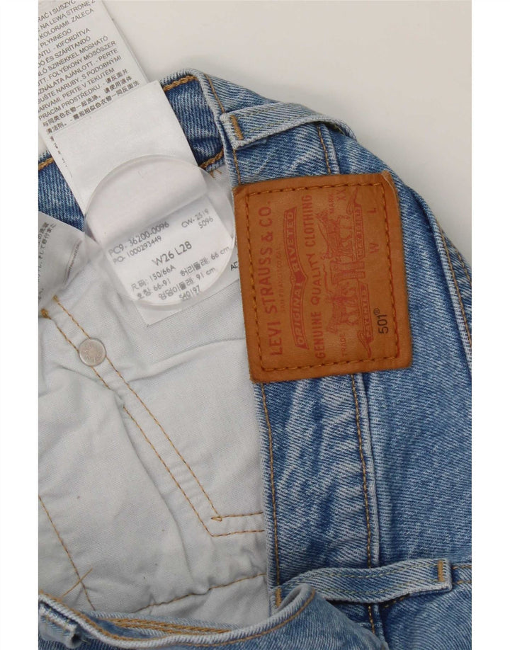 Vaqueros Levi's Mujer 501 Rectos W26 L28 Algodón Azul