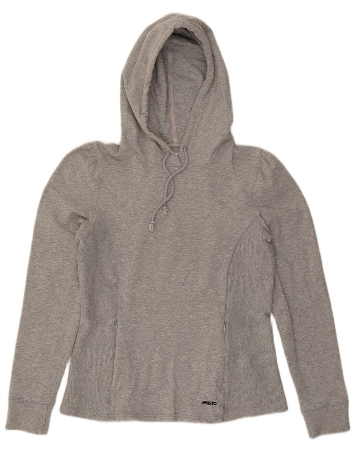 Musto Sudadera con capucha para mujer UK 10 Small Grey Cotton