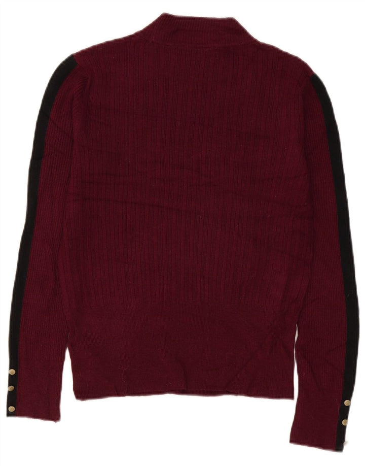 Marks & Spencer Suéter con Cuello Alto para Mujer UK 10 Small Púrpura