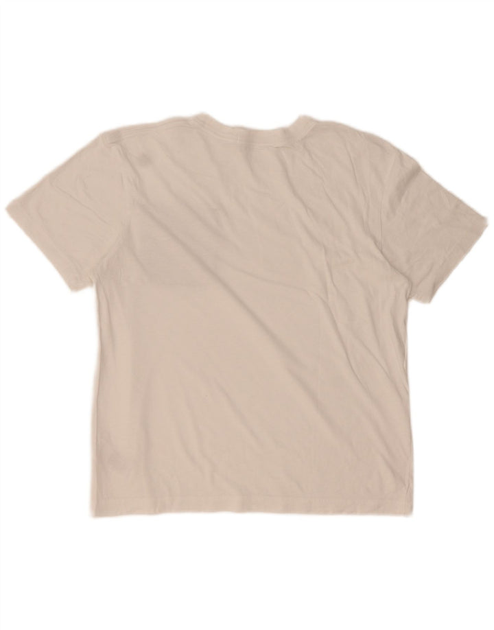 Calvin Klein - Camiseta gráfica para hombre, talla pequeña, algodón blanco