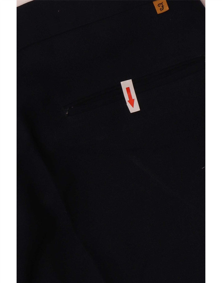 Farah Pantalones Casuales Rectos Para Hombre W36 L30 Poliéster Azul Marino