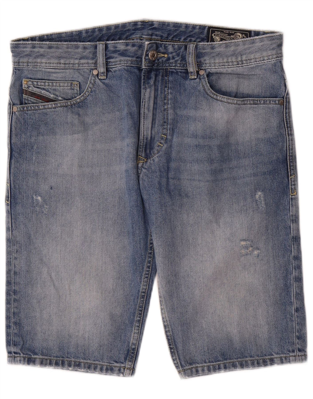 Diesel Shorts De Mezclilla Desgastados Para Hombre W32 Algodón Azul Medio