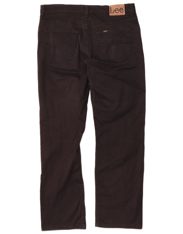 Lee Mens Brooklyn Pantalones Casuales Rectos W36 L31 Algodón Negro