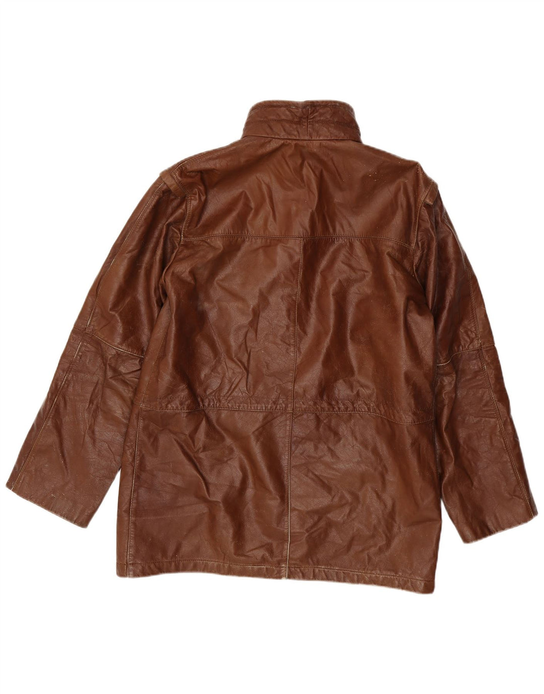 VINTAGE Chaqueta de cuero para hombre Reino Unido 38 Marrón medio