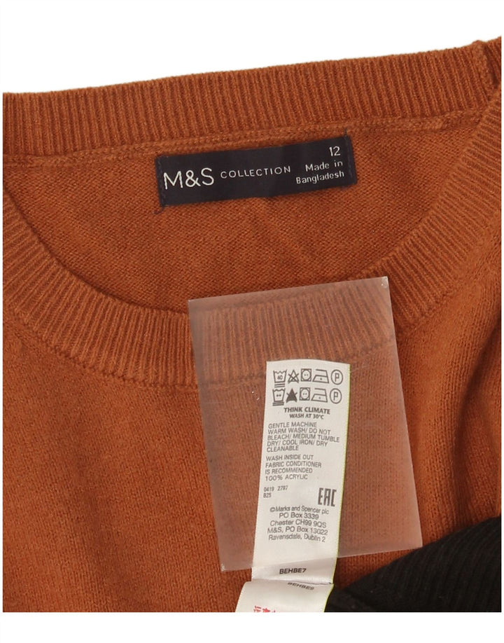 Marks & Spencer Jersey con cuello barco para mujer, talla 40, talla M, multicolor