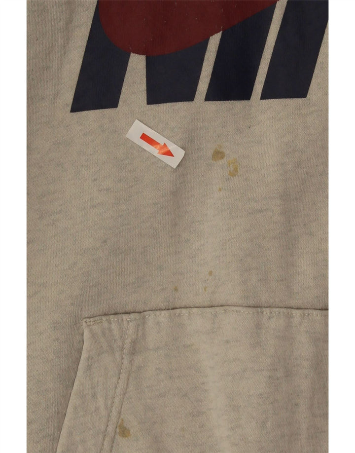 Nike Jersey con capucha gráfica para hombre, talla pequeña, algodón gris