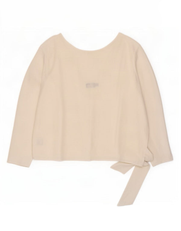 Polo Ralph Lauren Blusa extragrande con lazo frontal para mujer UK 18 XL Blanco