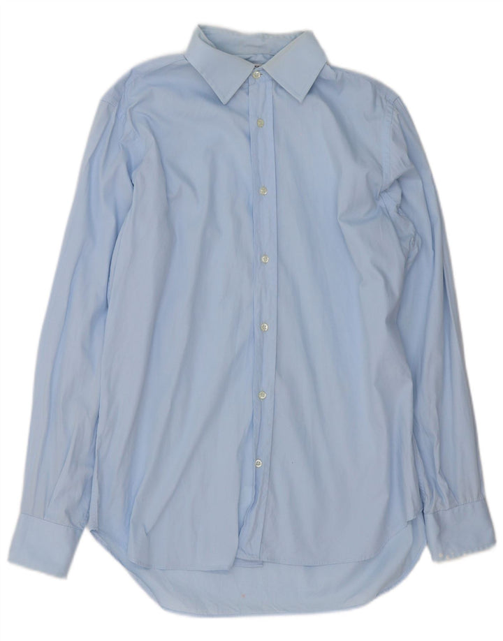 Dolce & Gabbana Camisa Hombre Talla 39 15 1/2 Algodón Azul Medio
