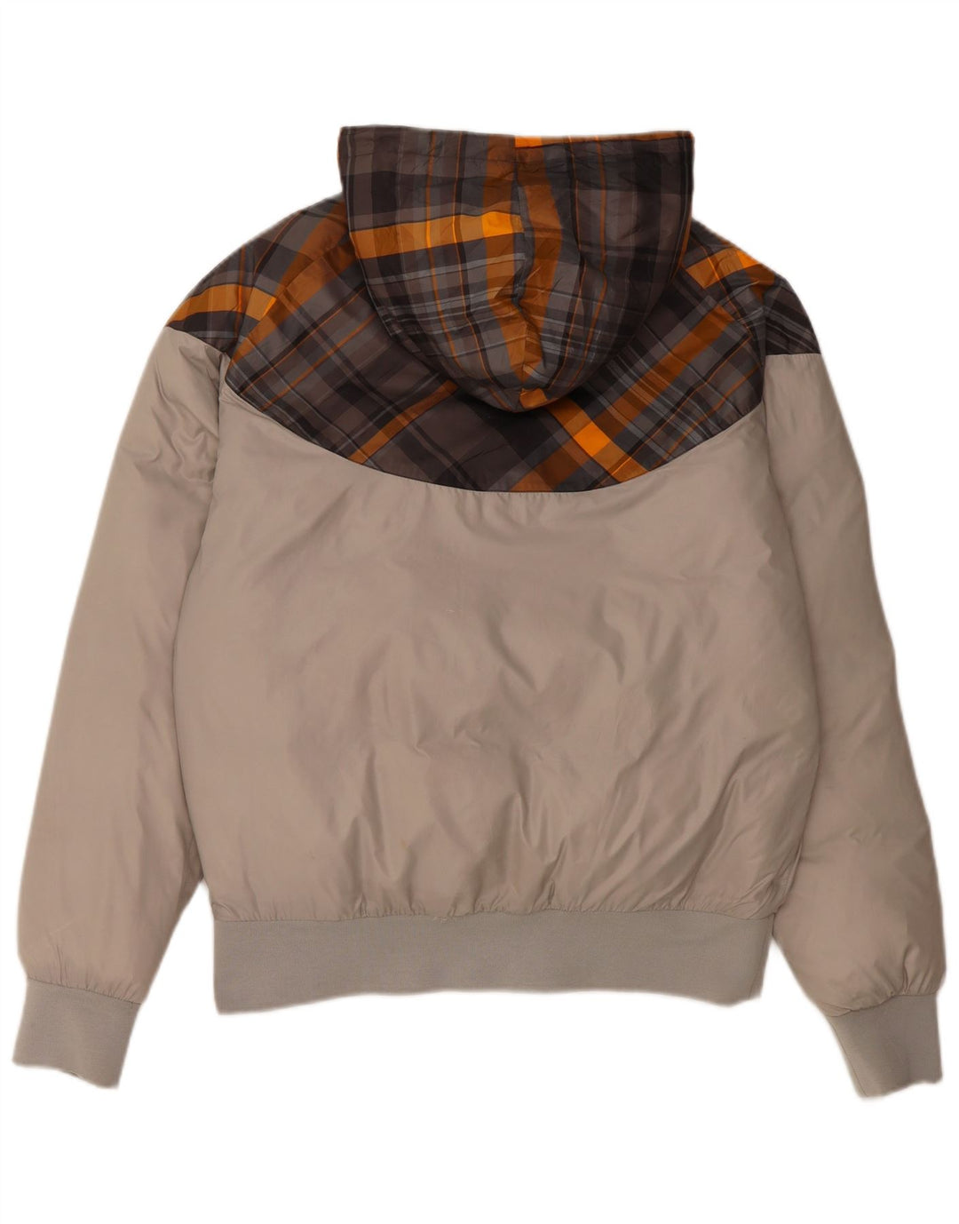 Nike Chaqueta acolchada con capucha para hombre UK 36 Small Gris Colorblock Poliéster