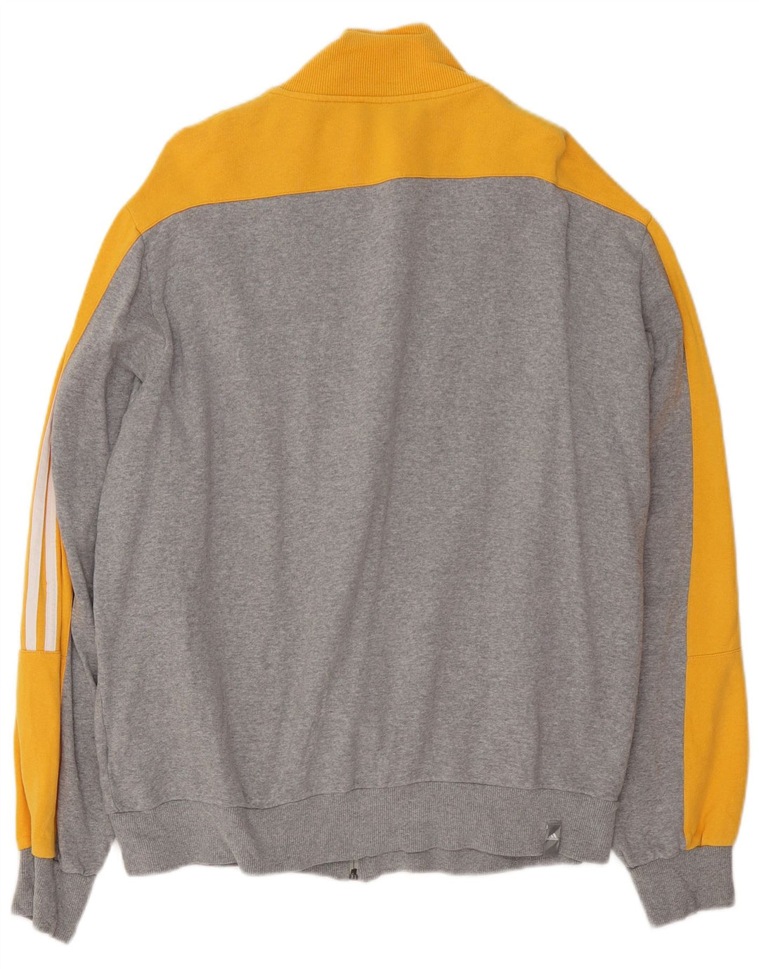 ADIDAS Hombre Chándal Top Chaqueta XL Gris Colorblock Algodón