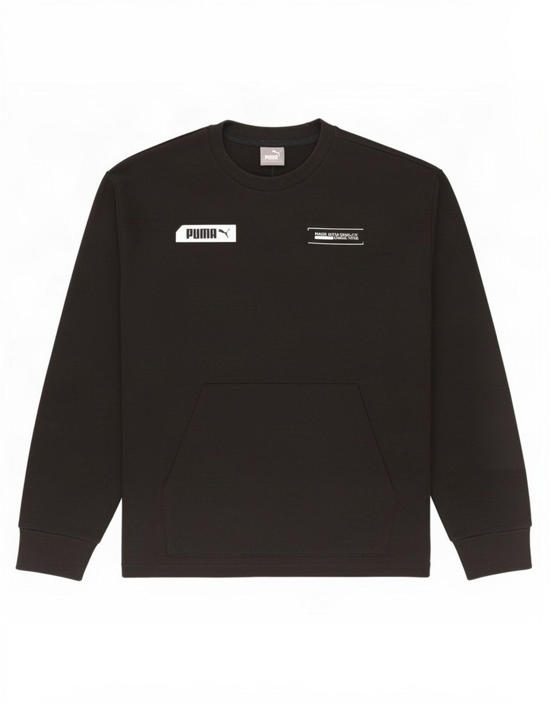 Puma Hombre Sudadera Gráfica Jersey Pequeño Algodón Negro