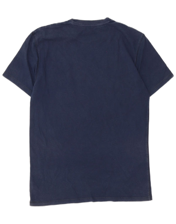 Hard Rock Cafe Mens New York Graphic Camiseta Top Medio Azul Marino Algodón