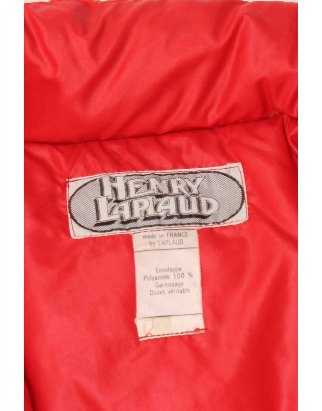 Chaqueta acolchada vintage para hombre Reino Unido 40 Poliamida roja grande