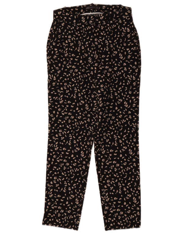 Marks & Spencer Pantalones Chinos para Mujer UK 8 Small W26 L27 Black Paisley