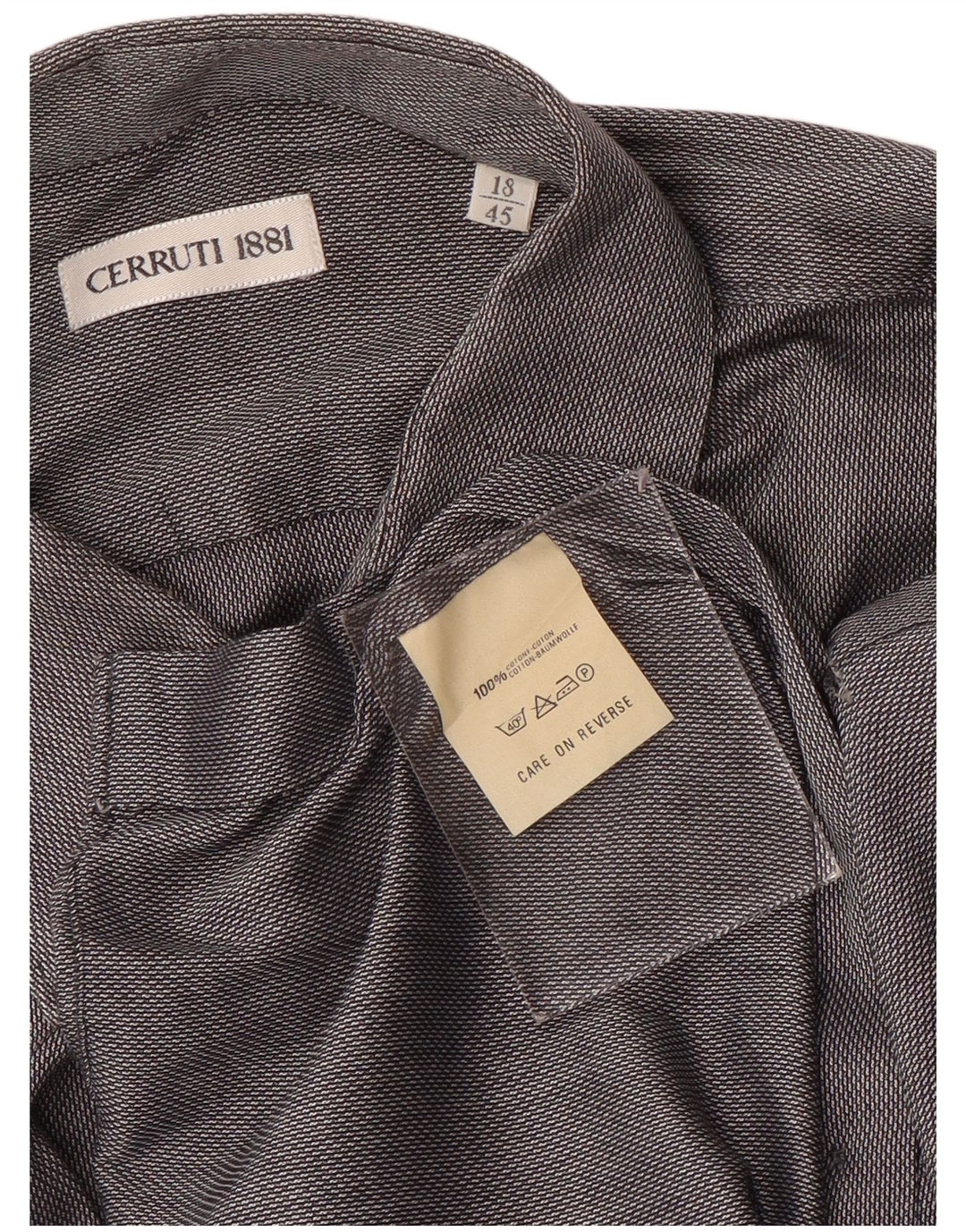 CERRUTI 1881 Camisa Hombre Talla 18 2XL Gris Algodón