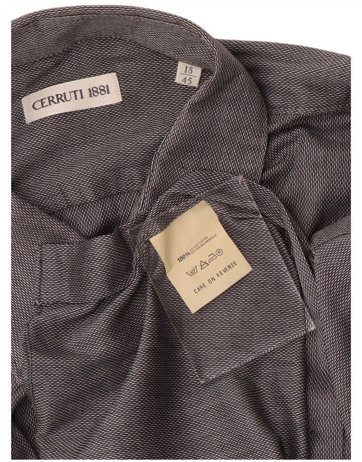 CERRUTI 1881 Camisa Hombre Talla 18 2XL Gris Algodón