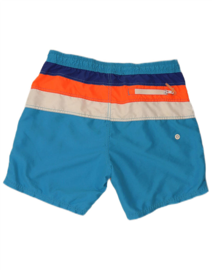 Superdry Bañador Graphic Regular para hombre con diseño color block en azul grande