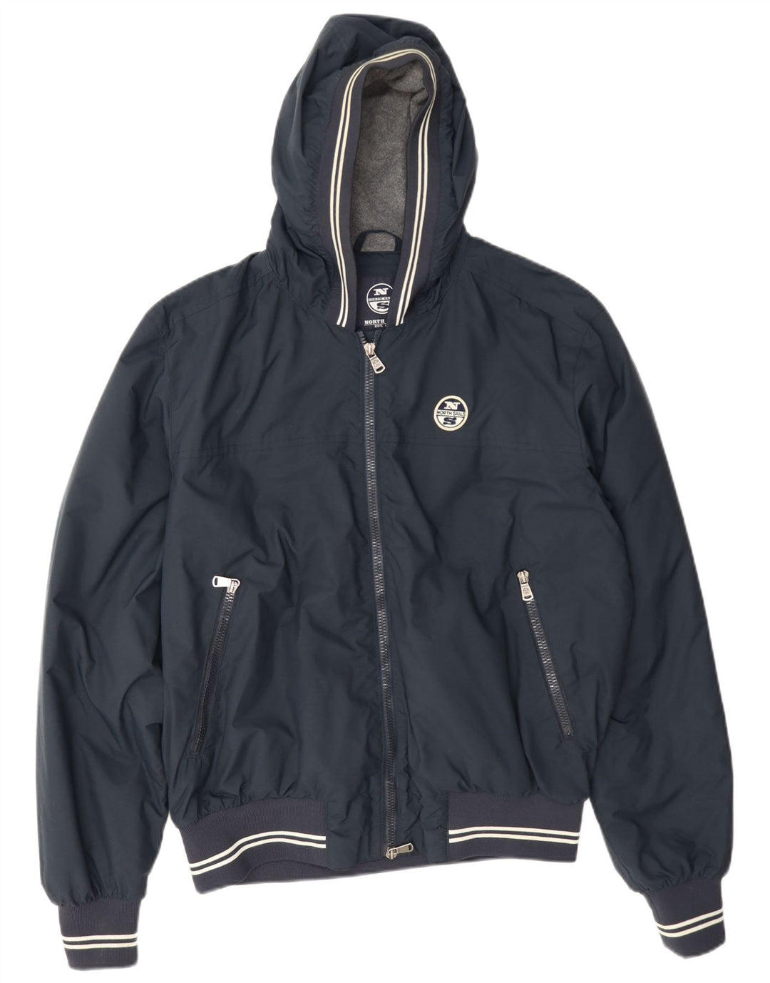 Chaqueta bomber con capucha para hombre North Sails UK 40 Large Poliamida azul marino