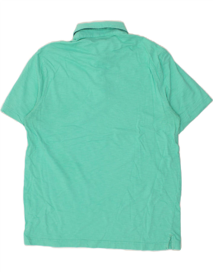IZOD Mens Polo Shirt Medium Turquoise Cotton Vintage Izod and Second-Hand Izod from Messina Hembry 