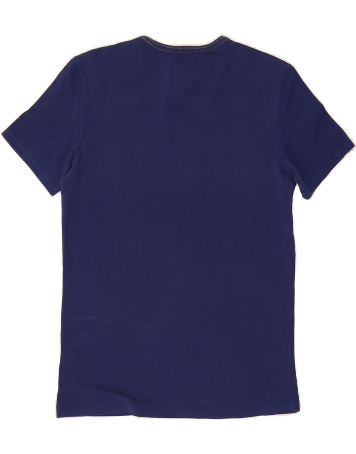 GUESS Womens Slim Fit Graphic T-Shirt Top Medium Blue Cotton Vintage Guess and Second-Hand Guess from Messina Hembry 