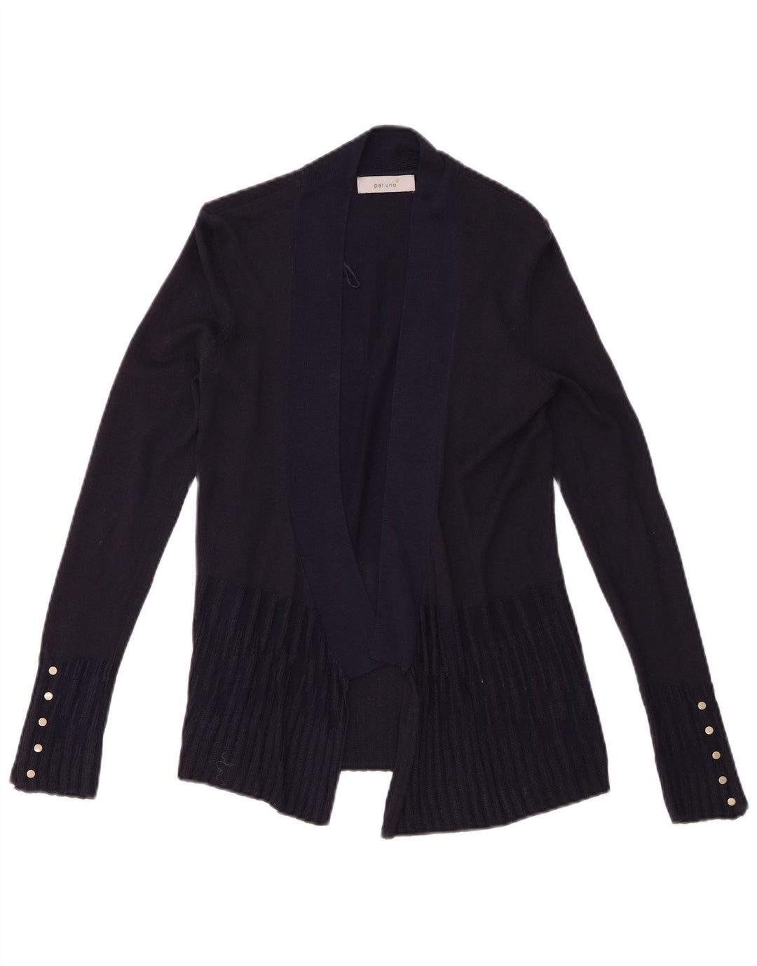 Marks & Spencer Suéter tipo cárdigan abierto para mujer UK 8 Small Viscosa azul marino