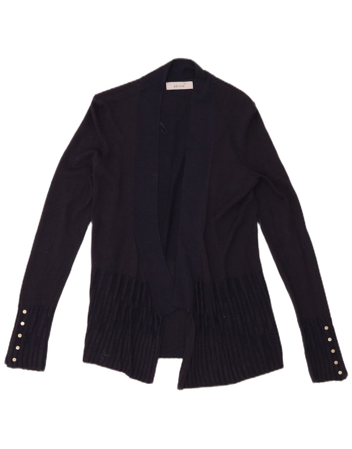 Marks & Spencer Suéter tipo cárdigan abierto para mujer UK 8 Small Viscosa azul marino