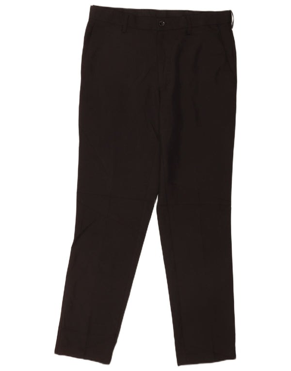 Marks & Spencer Pantalones casuales ajustados para hombre W32 L31 Poliéster negro