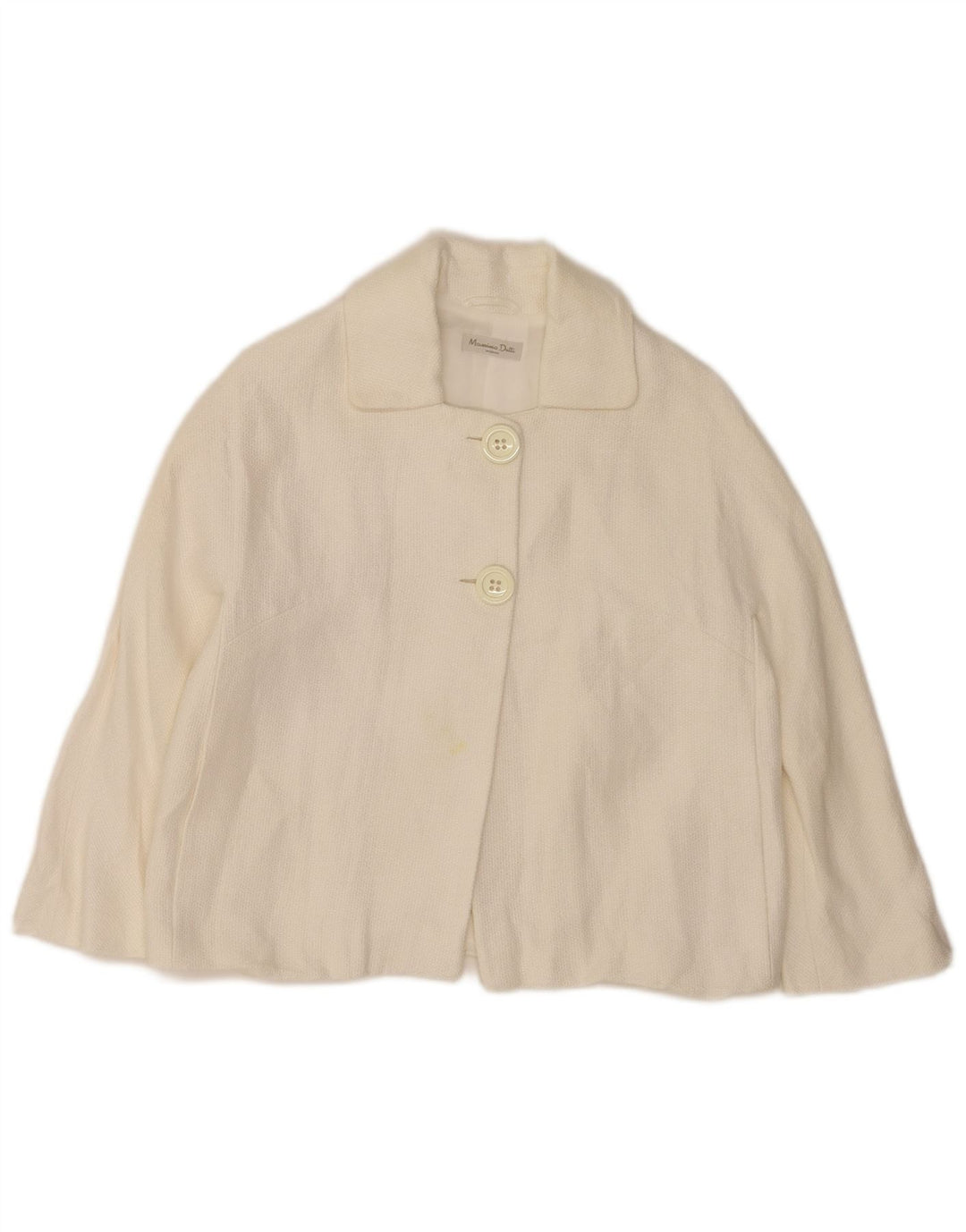 Massimo Dutti Chaqueta Blazer Corta De 2 Botones Para Mujer EU 38 Mediano Blanco