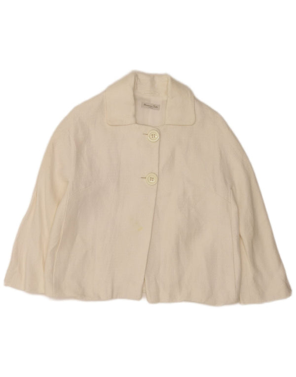 Massimo Dutti Chaqueta Blazer Corta De 2 Botones Para Mujer EU 38 Mediano Blanco