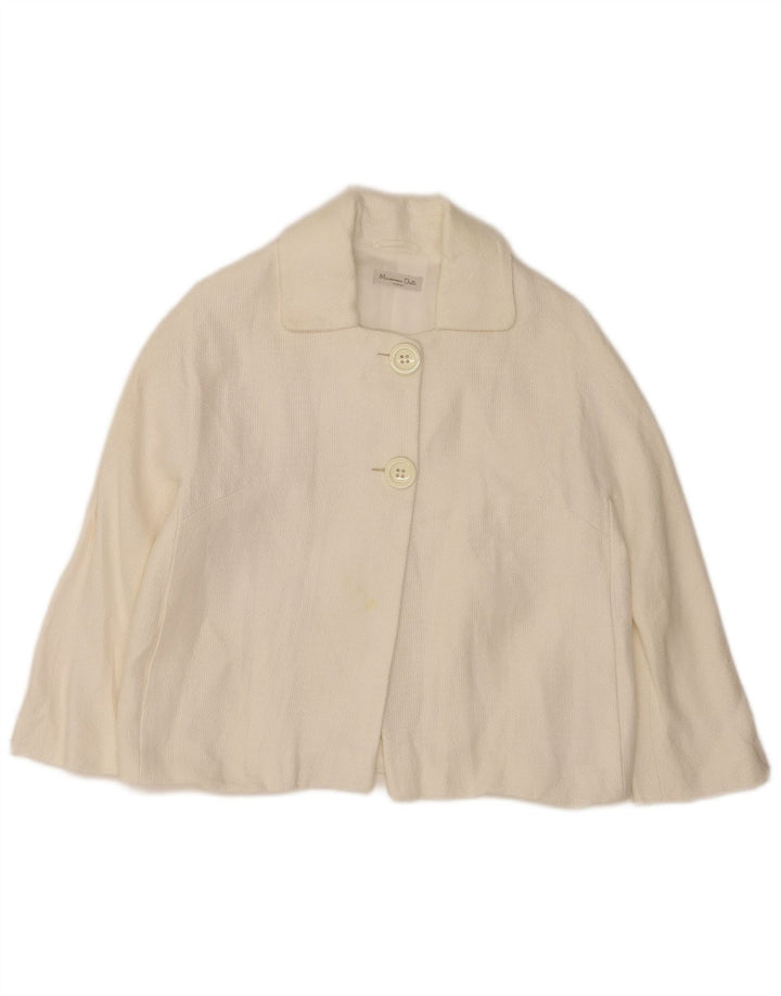 Massimo Dutti Chaqueta Blazer Corta De 2 Botones Para Mujer EU 38 Mediano Blanco